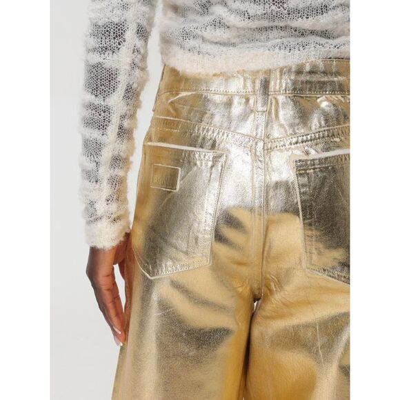 Ganni Jeans Woman Gold - Picture 4 of 4